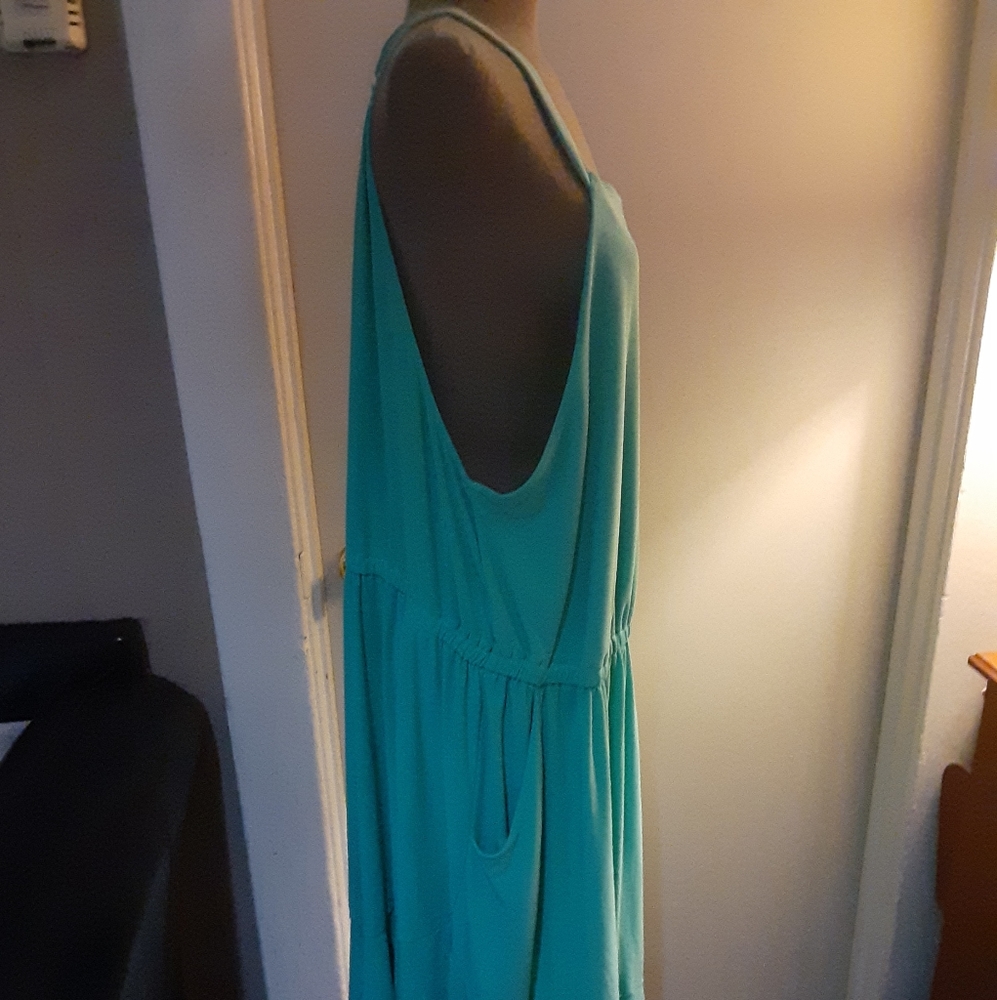 🎈Last Call🎈NWOT Torrid Mint tiered midi dress - Picture 2 of 8